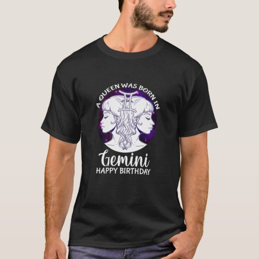 GEMINI BIRTHDAY GIRL T-SHIRT (Voorkant)