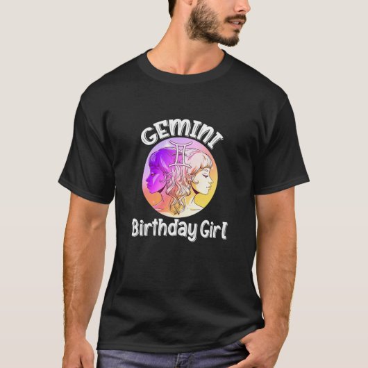 GEMINI BIRTHDAY GIRL T-SHIRT (Voorkant)