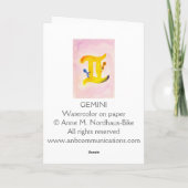 Gemini Birthday Kaart (Achterkant)