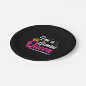 Gemini Birthday Queen Astrology Zodiac May June Papieren Bordje (Gekanteld)