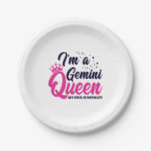 Gemini Birthday Queen Astrology Zodiac Sign Soul Papieren Bordje (Voorkant)