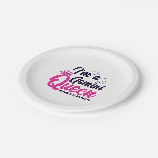 Gemini Birthday Queen Astrology Zodiac Sign Soul Papieren Bordje (Gekanteld)