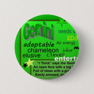 GEMINI BIRTHDAY RONDE BUTTON 5,7 CM