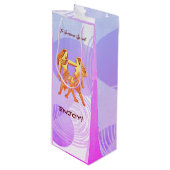Gemini Birthday - Wine Gift Bag Wijn Cadeautas (Voorkant Gekanteld)