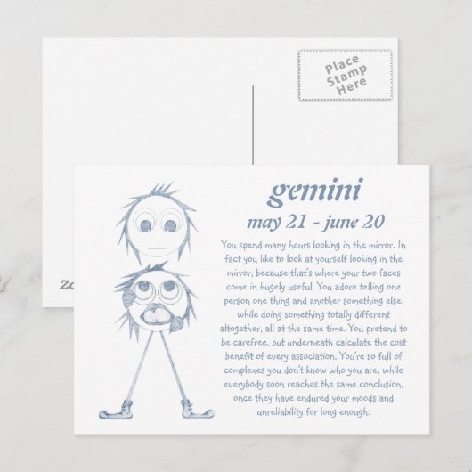 Gemini [ - BitchScope - ] Briefkaart (Voorkant / Achterkant)