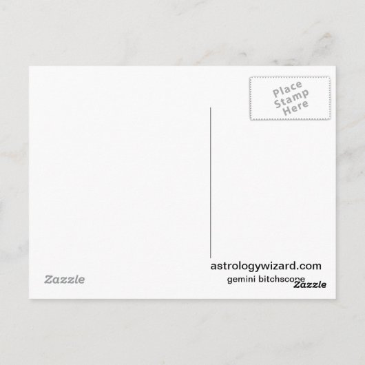 Gemini [ - BitchScope - ] Briefkaart (Achterkant)