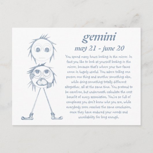 Gemini [ - BitchScope - ] Briefkaart (Voorkant)