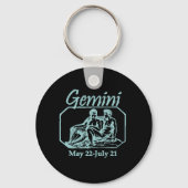 Gemini Blauwgroen Sleutelhanger (Voorkant)