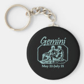 Gemini Blauwgroen Sleutelhanger (Voorkant)