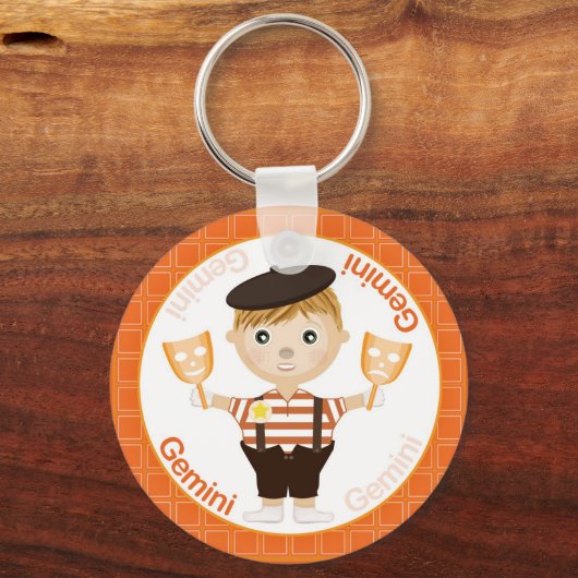 Gemini Boy Character Sleutelhanger (Voorkant)