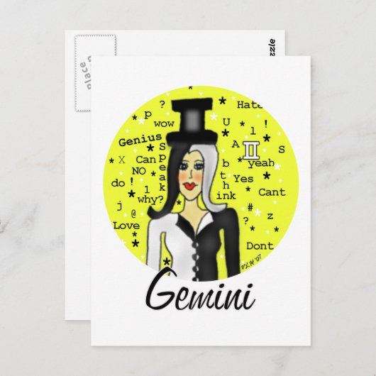 Gemini Briefkaart (Voorkant / Achterkant)