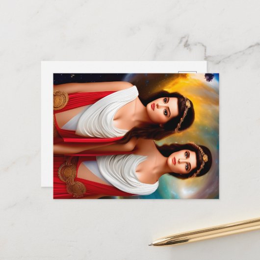 Gemini Briefkaart (Voorkant / Achterkant in situ)