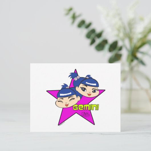 Gemini-Briefkaart Briefkaart (Staand voorkant)