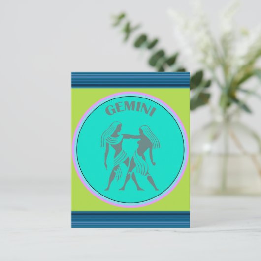 Gemini-Briefkaart Briefkaart (Staand voorkant)