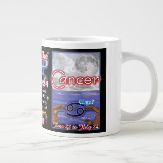 Gemini Cancer cusp 6/19 tot 24 jumbo mok (Rechts)
