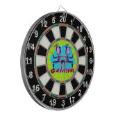 Gemini Cartoon Zodiac Astrology design Dartbord (Voorkant Links)