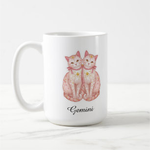 Gemini Celestial Zodiac Mok - Tweelingkatten Kunst