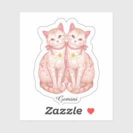 Gemini Celestial Zodiak Sticker - Tweelingkatten K
