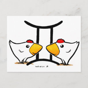 Gemini Chickens Briefkaart