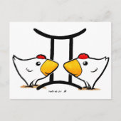Gemini Chickens Briefkaart (Voorkant)