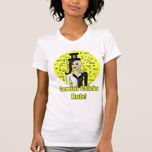 Gemini Chicks Rule T-shirt (Voorkant)