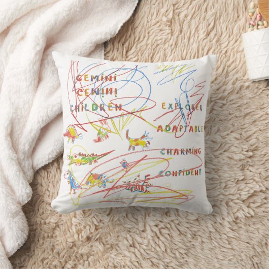 Gemini Child Astrology Zodiac Pillow Kussen (Deken)
