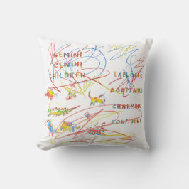 Gemini Child Astrology Zodiac Pillow Kussen