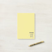Gemini-chroomsymbool Post-it® Notes (Op bureau)
