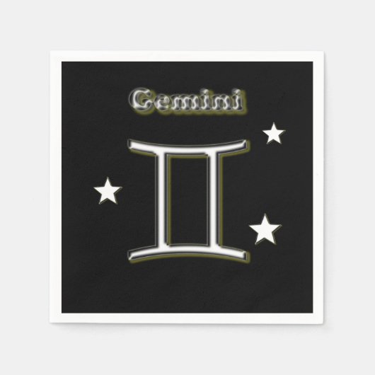 Gemini-chroomsymbool Servet (Voorkant)