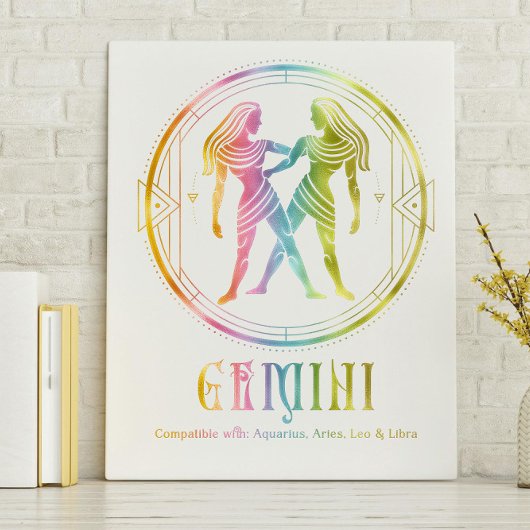 Gemini-compatibiliteit ontworpen canvas afdruk