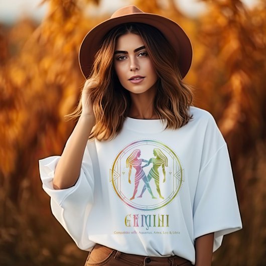 Gemini-compatibiliteit ontworpen t-shirt