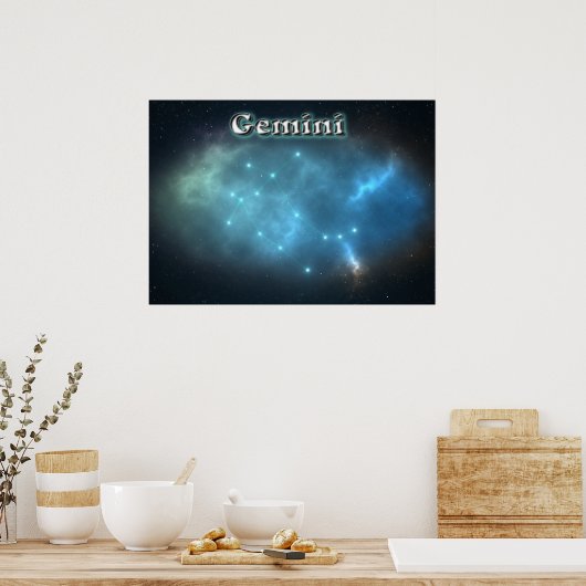 Gemini-constellatie Poster (Keuken)