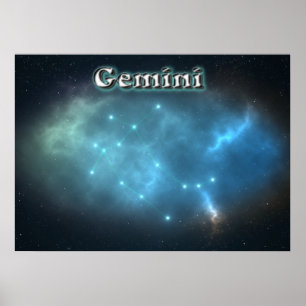 Gemini-constellatie Poster