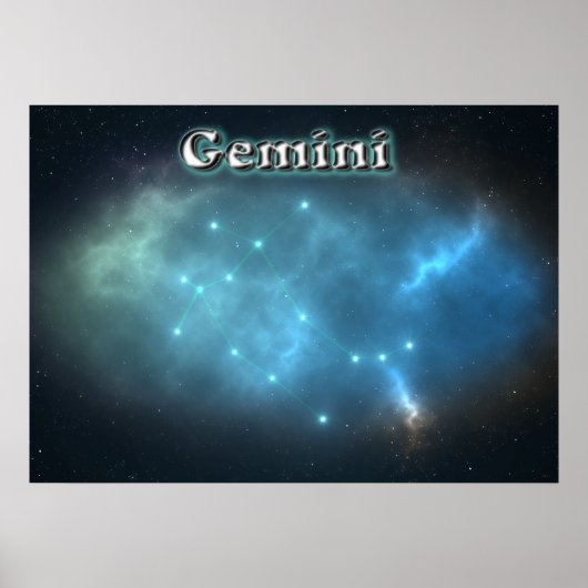 Gemini-constellatie Poster (Voorkant)