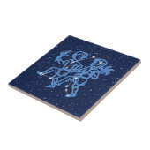 Gemini Constellation and Sun Sign with Stars Tile Tegeltje (Zijkant)
