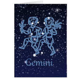 Gemini Constellation and Zodiac Sign with Stars