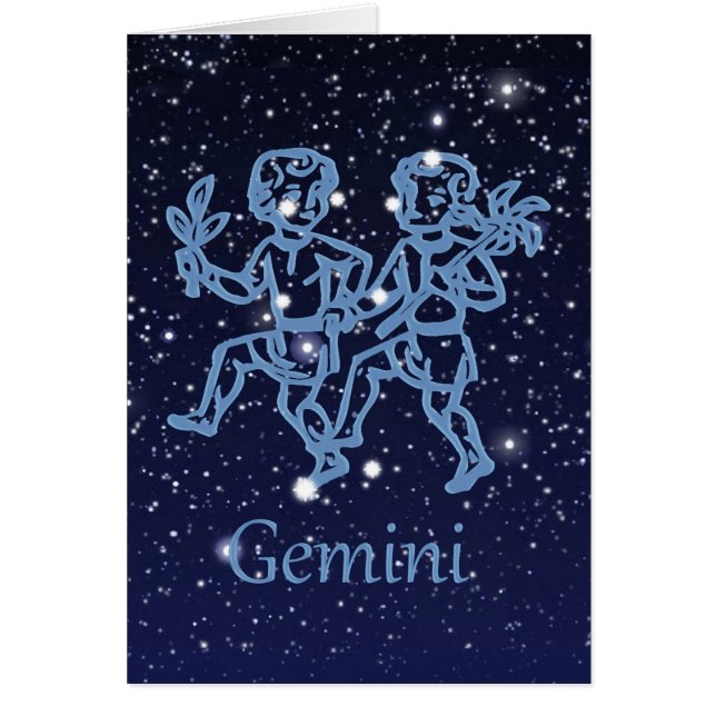 Gemini Constellation and Zodiac Sign with Stars (Voorkant)