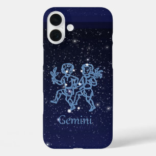 Gemini Constellation and Zodiac Sign with Stars iPhone 16 Plus Hoesje