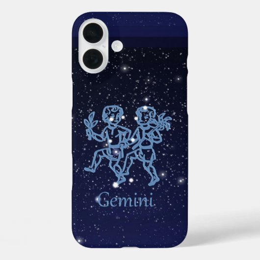 Gemini Constellation and Zodiac Sign with Stars Case-Mate iPhone Case (Achterkant)