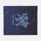 Gemini Constellation and Zodiac Sign with Stars Fleece Deken (Voorkant (Horizontaal))