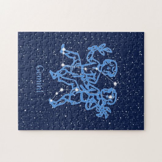 Gemini Constellation and Zodiac Sign with Stars Legpuzzel (Horizontaal)