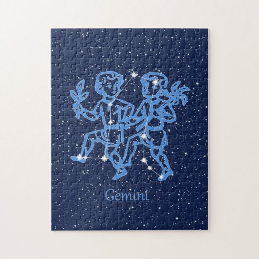Gemini Constellation and Zodiac Sign with Stars Legpuzzel (Verticaal)