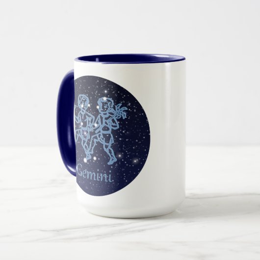 Gemini Constellation and Zodiac Sign with Stars Mok (Voorkant links)