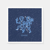 Gemini Constellation and Zodiac Sign with Stars Servet (Voorkant)