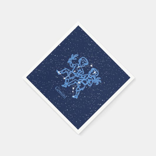 Gemini Constellation and Zodiac Sign with Stars Servet (Hoek)