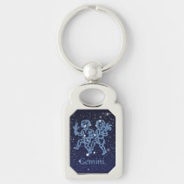 Gemini Constellation and Zodiac Sign with Stars Sleutelhanger