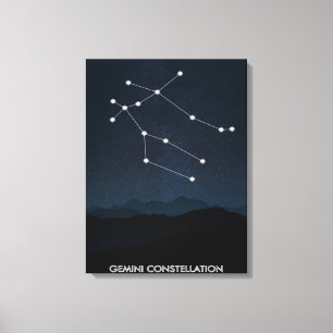 Gemini Constellation Canvas   Decoratie van de kam