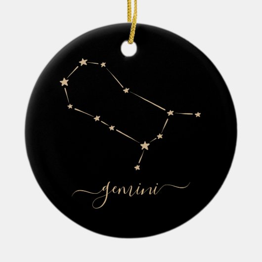 Gemini Constellation Ceramic Ornament (Voorkant)