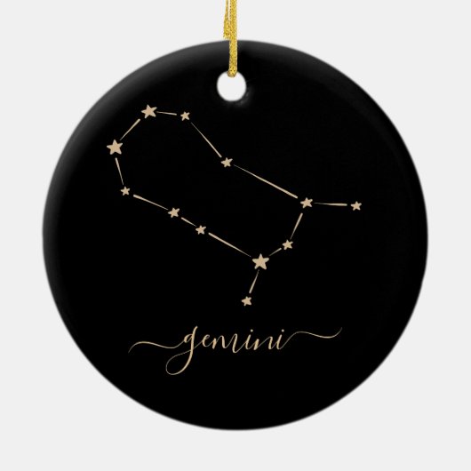 Gemini Constellation Ceramic Ornament (Achterkant)