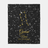 Gemini Constellation Fleece Deken (Voorkant)